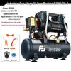 Silent Oil-Free Air Compressor for Woodworking and Auto Repair with High Displacement and Large Pressure Gauge.