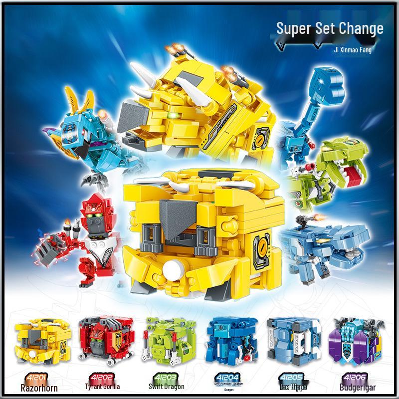 Enlighten Transforming Beast Cube Building Blocks for Kids - Models 41201 To 41206
