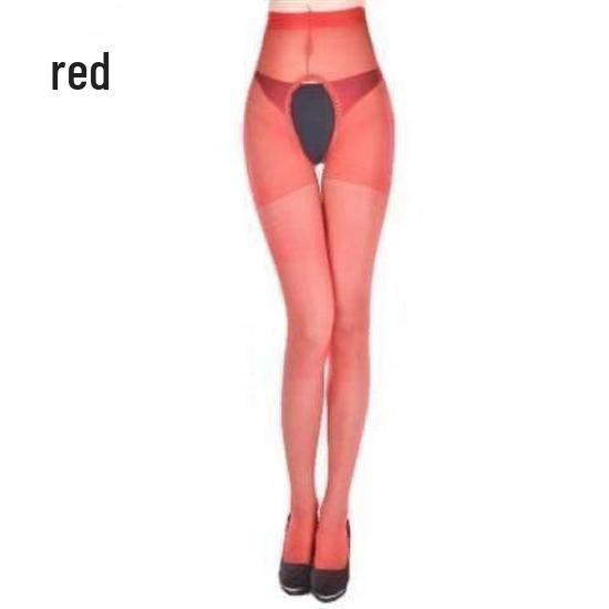 Love Story Women's Transparent Open Crotch Pantyhose & Underwear Set