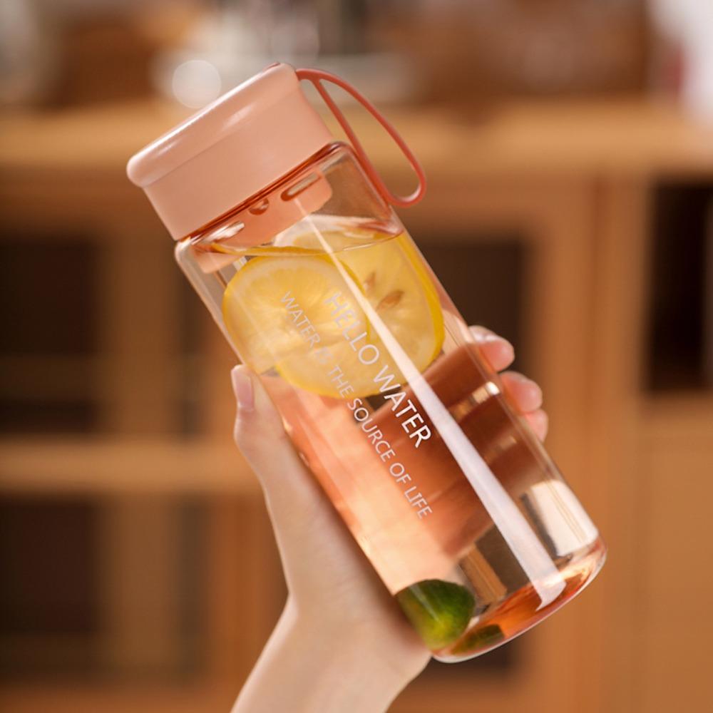 Auslaufsichere Einschichtige Plastikbecher mit Teesieb Trageseil Wasserflasche Wasserbecher