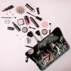 1pc Vintage Mushroom Moon Pattern Makeup Bag Pouch for Women Girls Travel Portable Makeup Storage Bag
