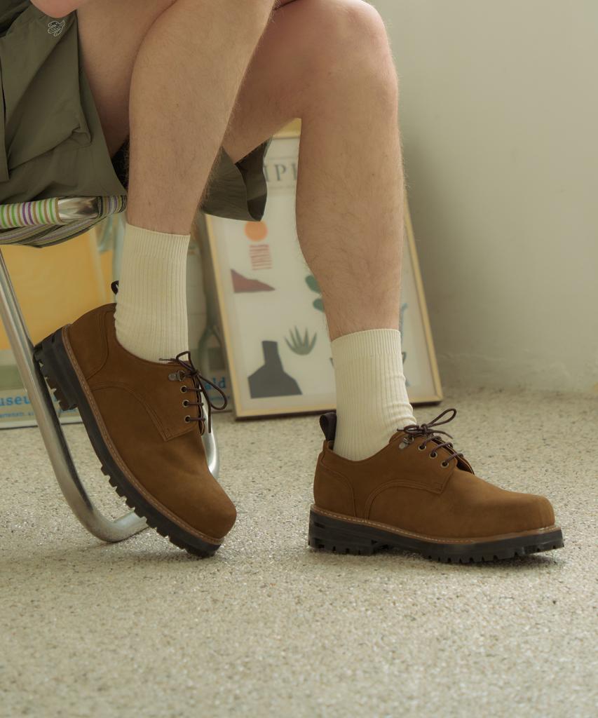 Customade Martine Suede Square Toe Trekking Derby 4.5Cm (Cr0092Snf)
