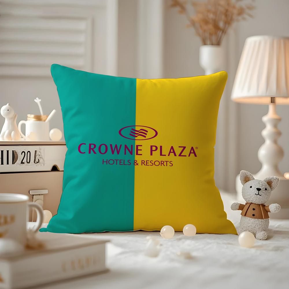 Crowne Plaza Hotel Cushion Cover Anti-dustmite Pillowcase Invisible Zipper Silky Short Plush Sofa Cushion Cover