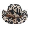 Cowboy Busy Calf Head Outdoor Grassland Riding Handsome Jazz Style Felt Hat Upturned Top Hat Men And Women