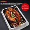 Stainless Steel Rectangular Food Trays Set - Reusable Kitchen Trays for Baking, Food Storage & Catering (Assorted Sizes)