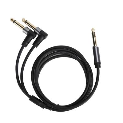 1,5m 4,9ft 6,35mm Stereo - 6,35mm Mono Adaptör Kablosu Erkek - Erkek Ses Ayırıcı Kablo