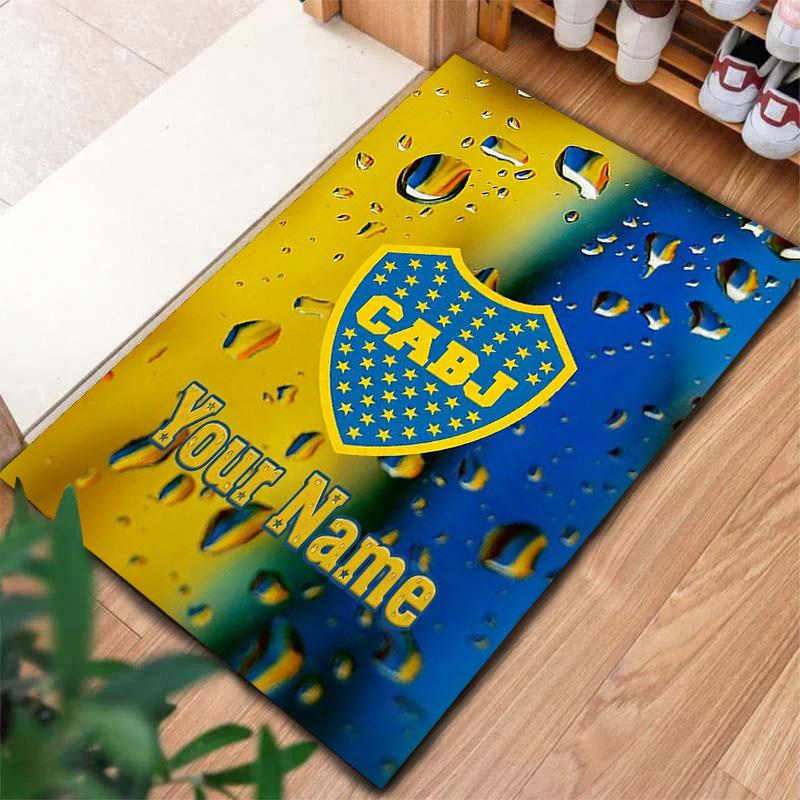 Boca Juniors Crest Custom Name Carpet Rug For Living Room Bedroom Home Sofa Decoration Kids Play Nonslip Floor Mat