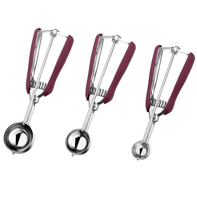 Stainless Steel Cookie Scoop Small Medium Large Cookie Scooper for Melon Ball Cookie Dough Baking Multipurpose Ice Cream Scoops