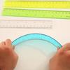5pcs Transparent Plastic Rulers Precise 8-Inch Measuring Tools Students Office Home Easy-to-Read Space-Saving Design