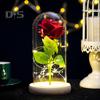 Artificial Rose Flowers Eternal Rose with LED Light Realistic Looking Battery Powered Simulation Rose Flower Holiday Gifts