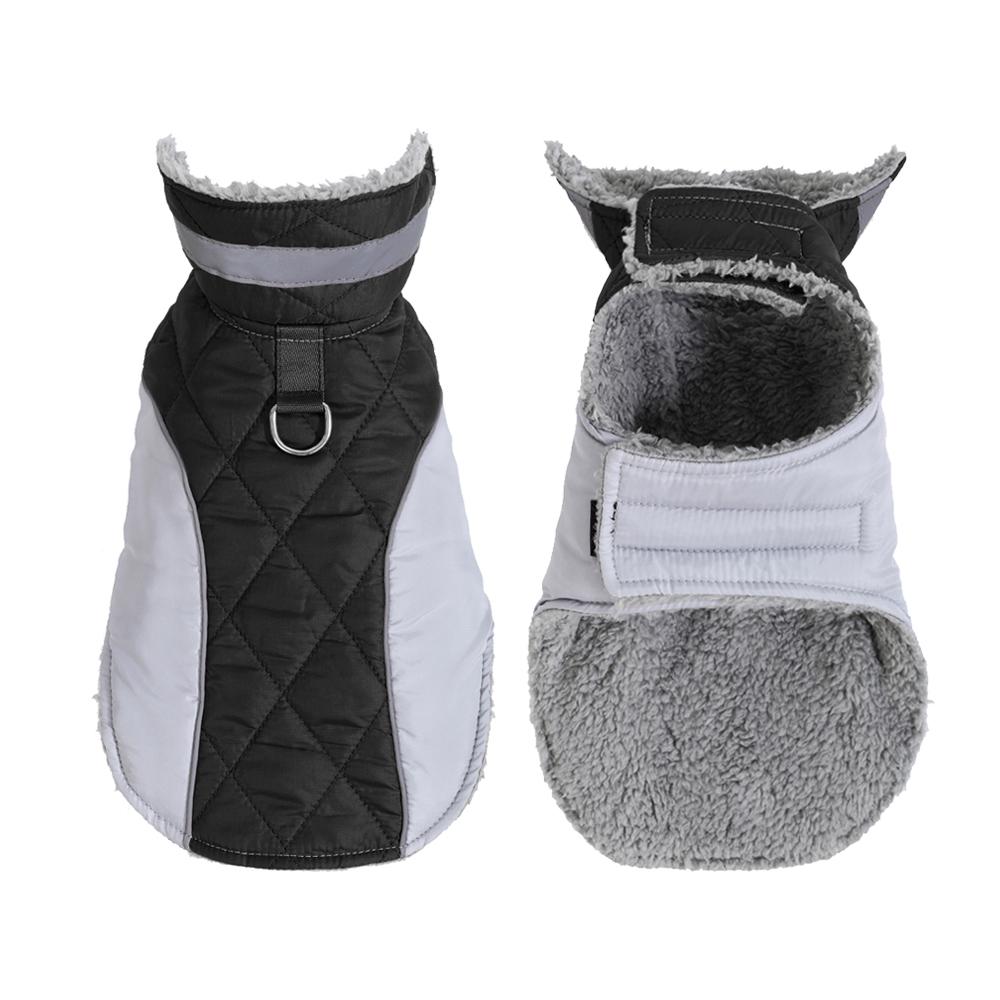 Winter Big Dog Jacket Reflective Waterproof Clothes For Medium Large Dogs Coat With High Collar Thicken Fleece Labrador Outfits