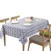 Blue Fish Pattern Dense Cotton Linen Fashion Banquet Table Cover Wedding Table | Tablecloths