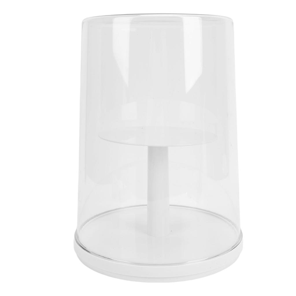 2 Tier Round Blind Box Display Case Rotatable Dust Proof Ample Space Stackable Blind Box Display Case