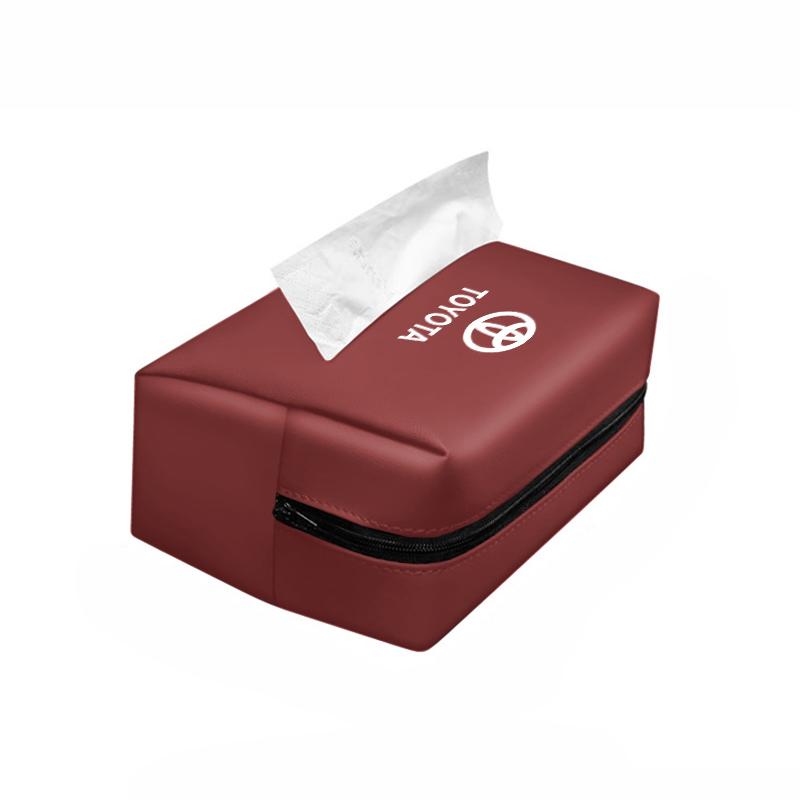 Car Tissue Box Seat Backrest Suspension Paper Towel Storage For Toyota 86 Mirai Supra Prado Alphard Vellfire Crown RAV4 Keyring