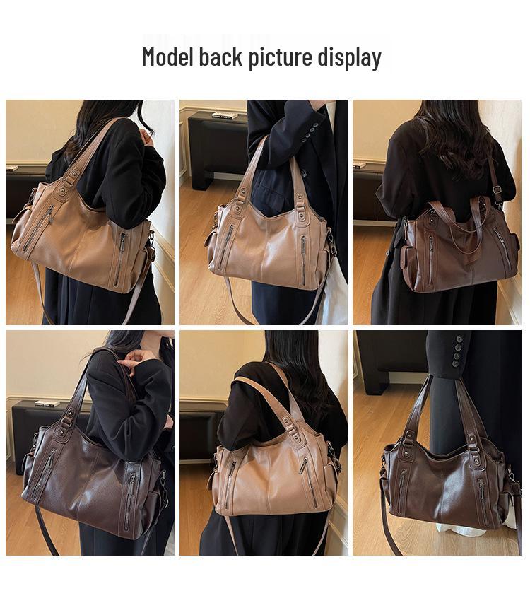 Damen 2025 Große Litschi-Muster Vielseitige Tote/Handtasche/Umhängetasche mit High-End-Appeal