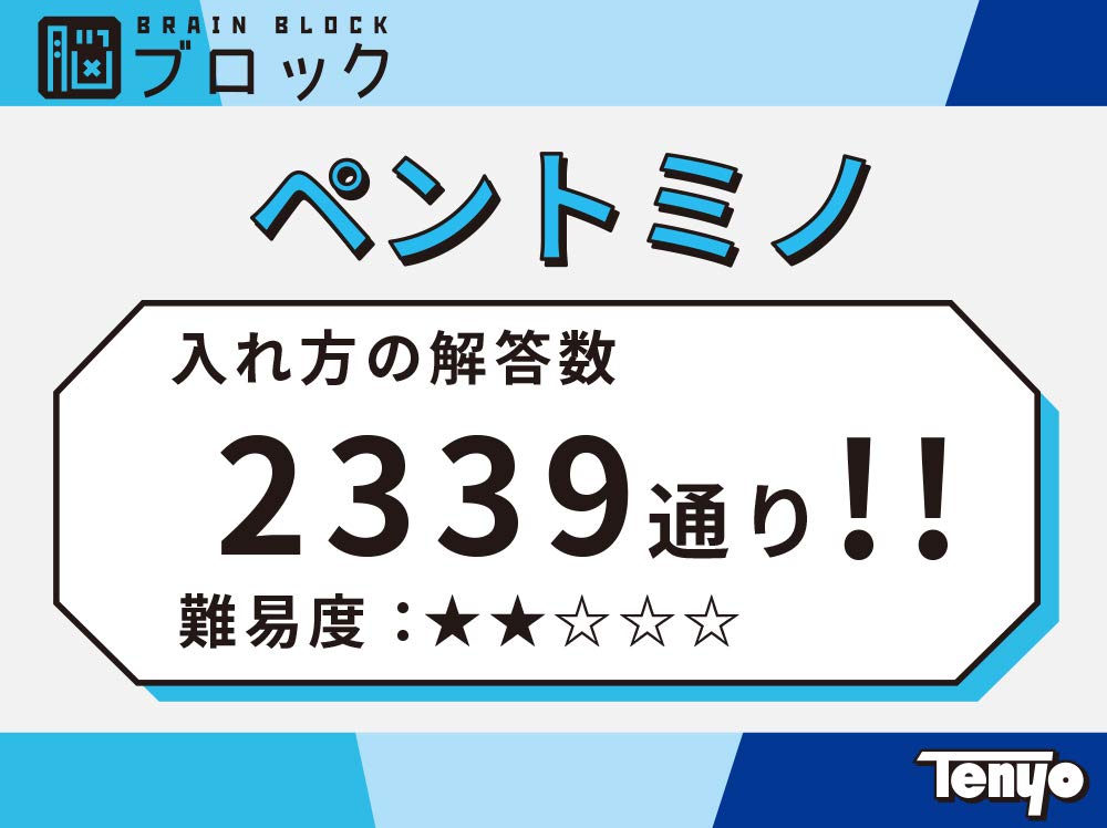 Tenyo Pentomino Brain a puzzle with difficulty level for beginners to intermediate The only challenge is removing the pieces and putting them back in
