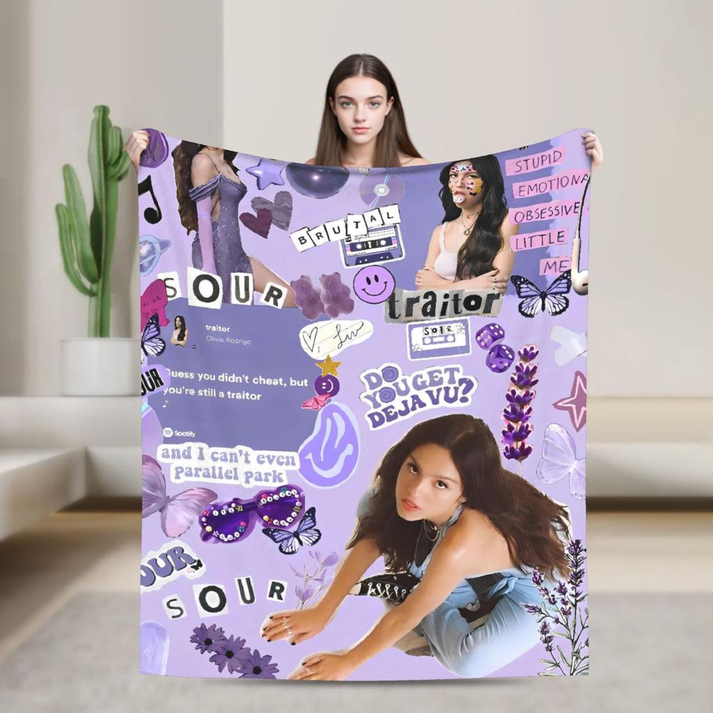 Warm Blanket Camping  Throw Blanket  Flannel Bedspread For Couch Chair Sofa Bed O-Oli-via Vampire  Funny Sofa Bed Cover