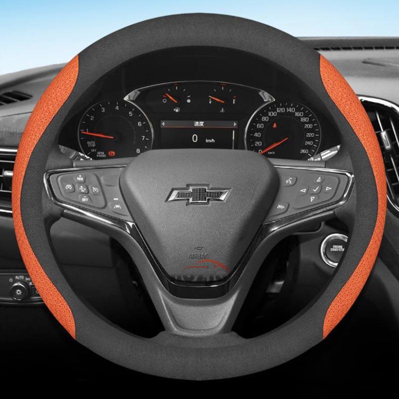 Leather Car Steering Wheel Cover for Chevrolet Aveo Onix S10 Max Spin Equinox Sail Trax Groove Captiva 2025 Accessories