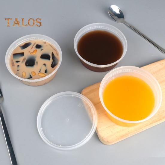 20Pcs Food Storage Box with Airtight Lid Round Clear Food Grade BPA-Free Freezer Microwave Safe Meal Prep Deli Takeaway Food Packing Container