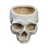 Skull Flower Pot Hanging Human Skull Plant Pot Halloween Candy Bowl Gothic Planter for Succulents Indoor Outdoor Decor