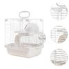 Portable Cage for Mouse Rat with Food Bowl With Water Bottle,2 Layers Hamster Habitats Cage High Chassis Design Multipurpose