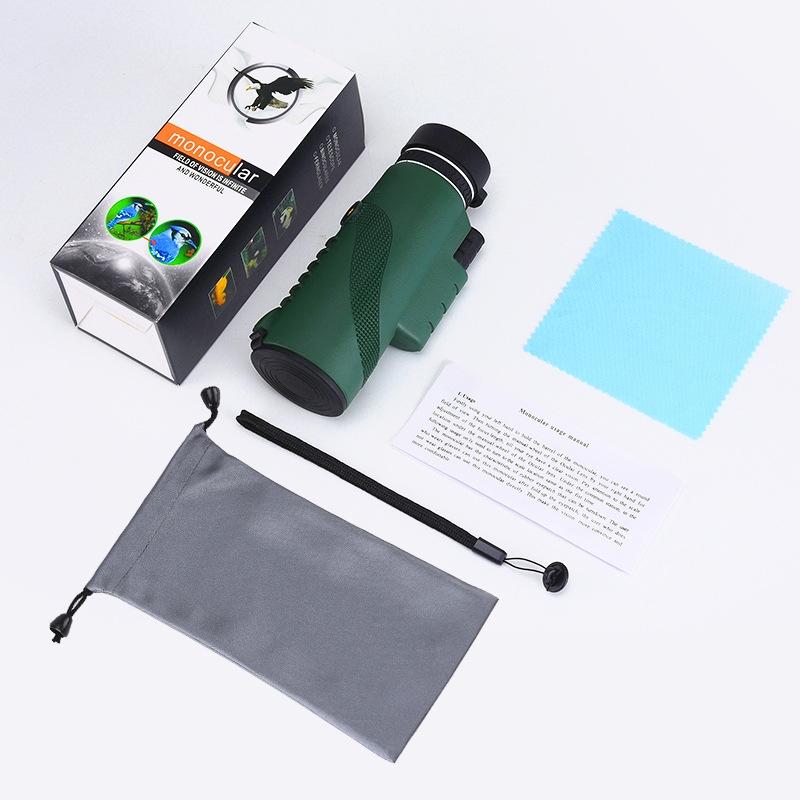 

Professional 80x100 HD Monocular Telescope w/ Phone Adapter & Tripod, BAK4 Prism for Bird Watching, Hunting, Night Vision