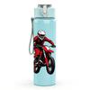 1PC Mountain Biker Silhouette 750ml Color Plastic Sports Water Bottle Leakproof Flip Straw Lid Suitable for Sports Office Home Use