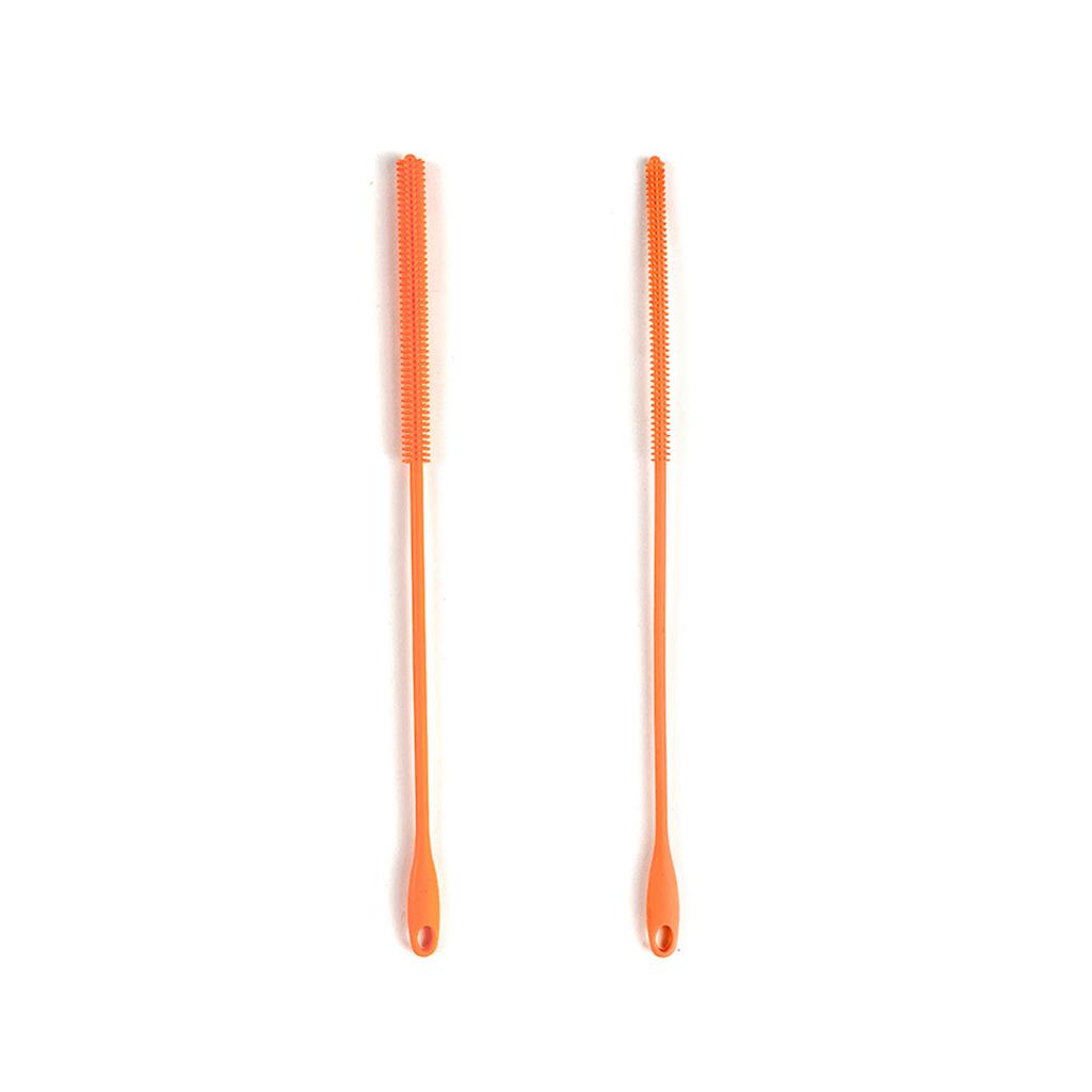 2ks silikonový kartáč na slámu Dlouhý kartáč na čištění slámy Čističe na ohýbané trubky Kartáč na láhve Čistič slámy na láhve