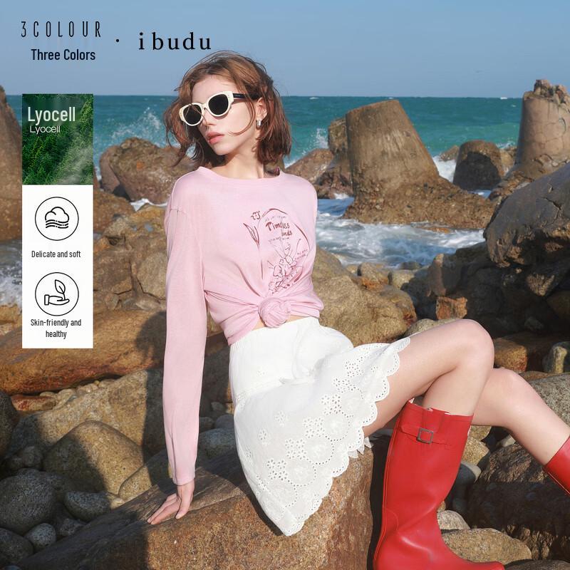 Women s Letter Flower Print T-Shirt L