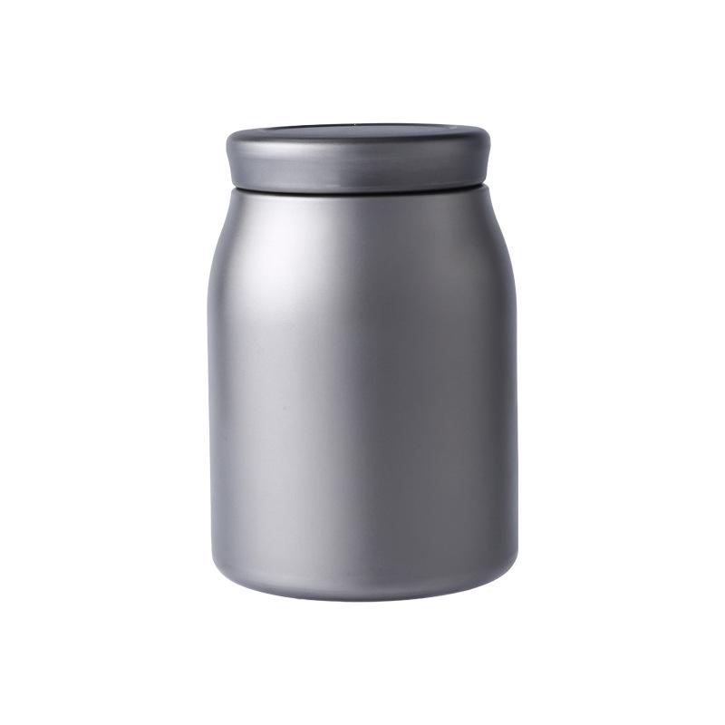 Large Pure Titanium Airtight Tea Storage Jar - High-End, Lightweight, and Portable Magnetic Travel Canister