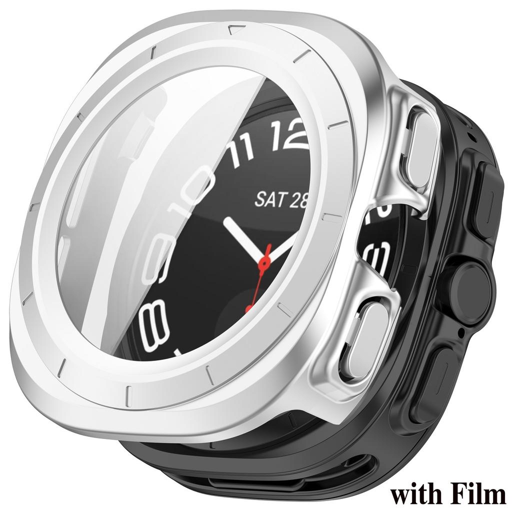 PC Case for Samsung Galaxy Watch 7 Ultra 47mm Tempered Glass Anti-scratch Screen Protector Bumper Protective Cover Accessories