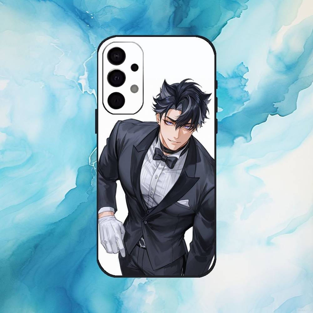 G-Genshin Impact Wriothesley Phone Case For Samsung S25,S24,S21,S22,S23,S30,Ultra,S20,Plus,Fe,Lite,Note,10,9,5G Black Cover