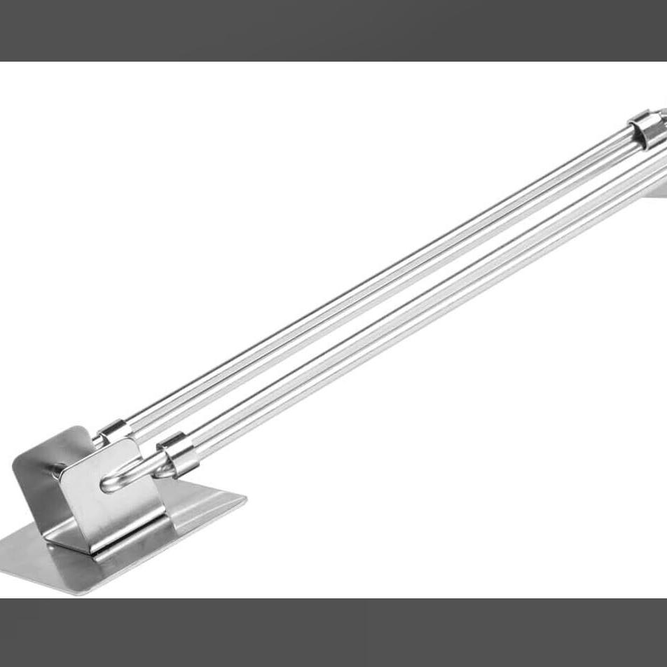 1pc RV Shower Corner Storage Bar-Adjustable Stainless Steel Rod for Camper