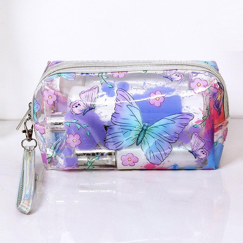 Big Waterproof Transparent Pencil Case PVC Stationery Gift Girls Students Pencil Bag Kawaii Makeup Cosmetic Bag Travel Bags