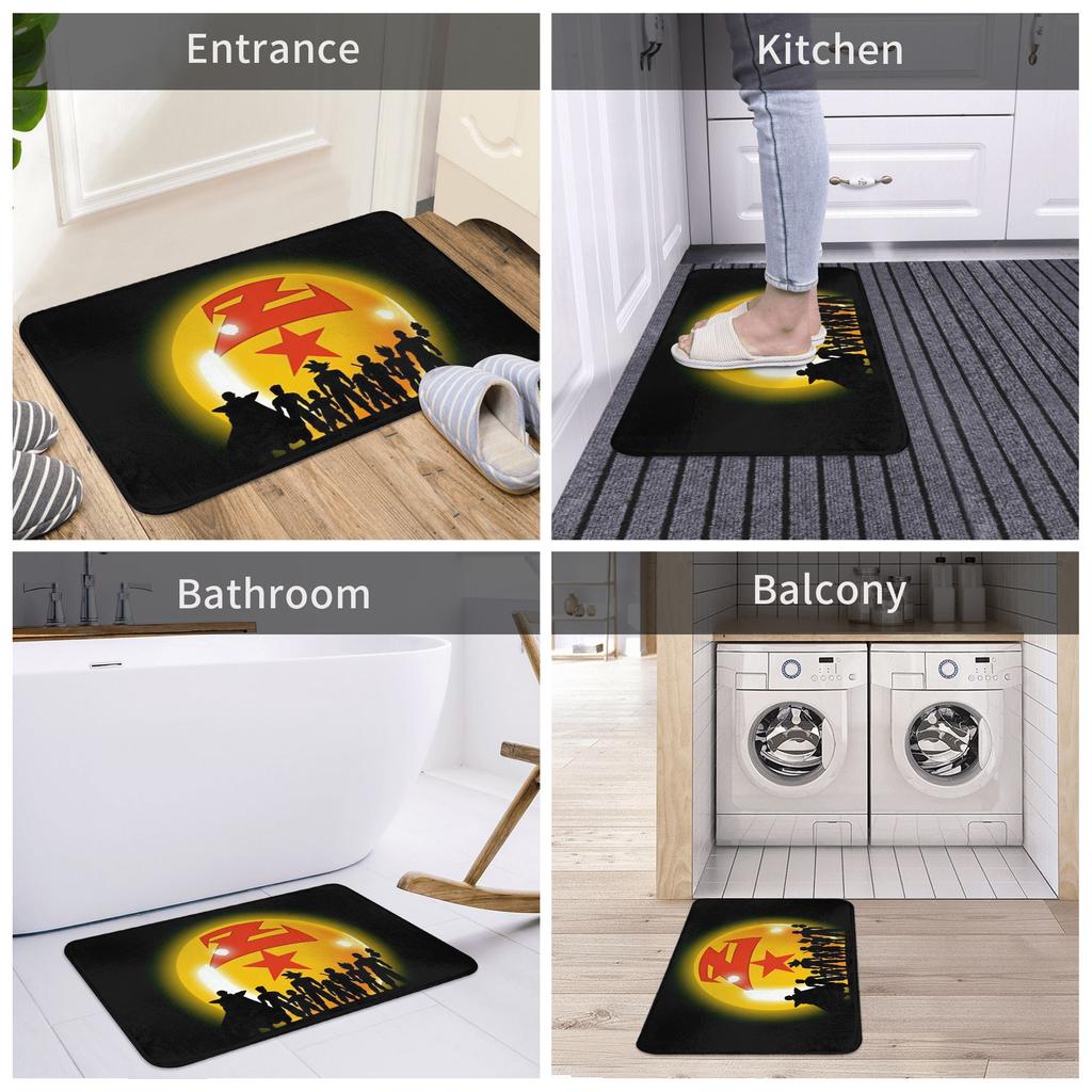 DragonBall Anime Dragon Ball Doormat Anti-Slip Entrance Bath Kitchen Door Floor Mat Garden Rug Carpet Footpad