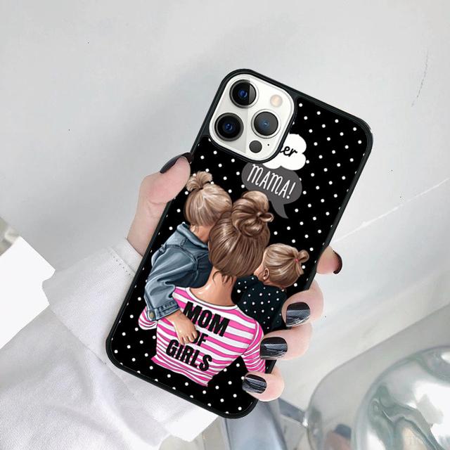 

Beautiful Mother Daughter Son Phone Case Cover For iPhone 17 Air 16 15 14 SE 2020 11 12 13 Pro MAX Plus iPhone 12or12pro