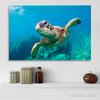 Green Sea Turtle Swims Underwater Wall Pictures Canvas Painting Ocean Marine Life Animal Posters Prints for Living Room Decor