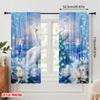 2pcs,2D Plane Printing Curtains Enchanted Peacocks Polyester (without Rod) Home Decor Use for Living Room, Bedroom & Home