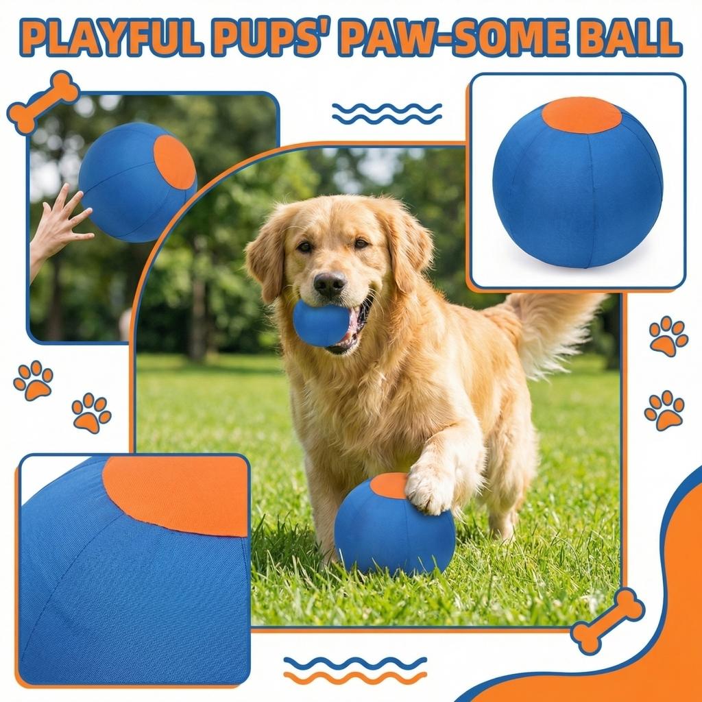 Durable Dog Toy Soft Plush Ball Interactive Chew Toy for Pets Outdoor Indoor Play Suitable for Medium Large Dogs
