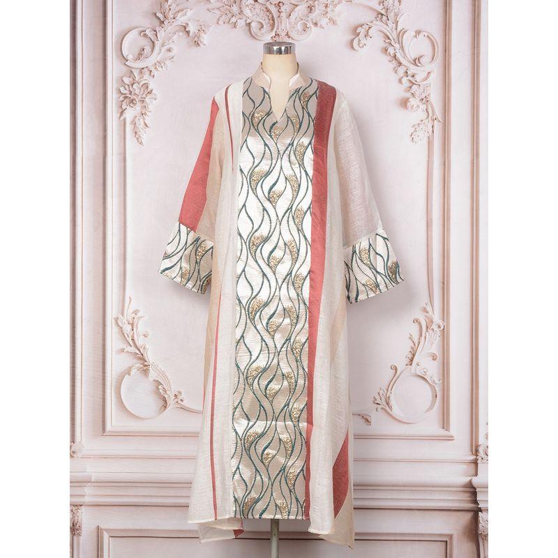 

Индонезия Ближний Восток Тисненый Вышитый Лоскутный Халат Дубай Путешествие Вечеринка Элегантное Вечернее платье Платье Платья Apricot Red 2XL