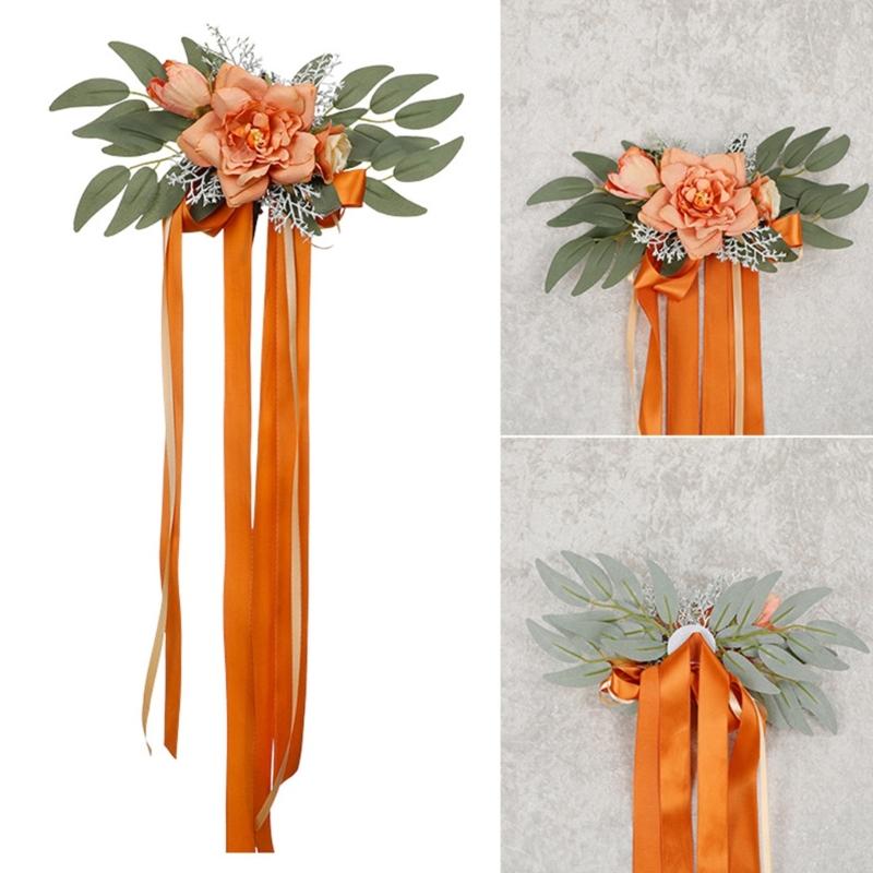 Tulle Church Wedding Chair Flowers Newest Chair Sashes Bands Chair Flowers for Weddings and Event