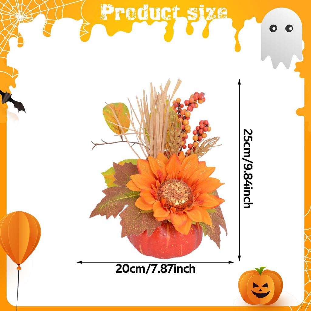 Fall Pumpkin Decor Artificial Decoration Decorative for Tabletop Centerpiece