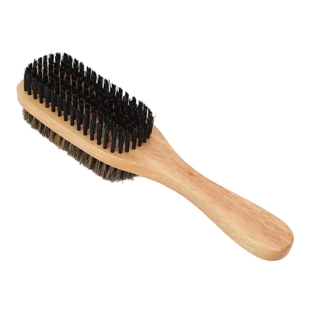 Double Sided Men Beard Brush Large Size Facial Hair Cleaning Ergonomics Modeling Brush for Home Salon