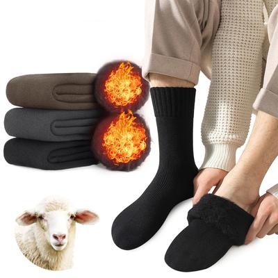 Lavento Thick Winter Socks Cold Protection for Conditions with Extra Thick Wool Heat Sizes Men's [Extremely Sub-Zero Lining] Warm, Deodorizing, 360°