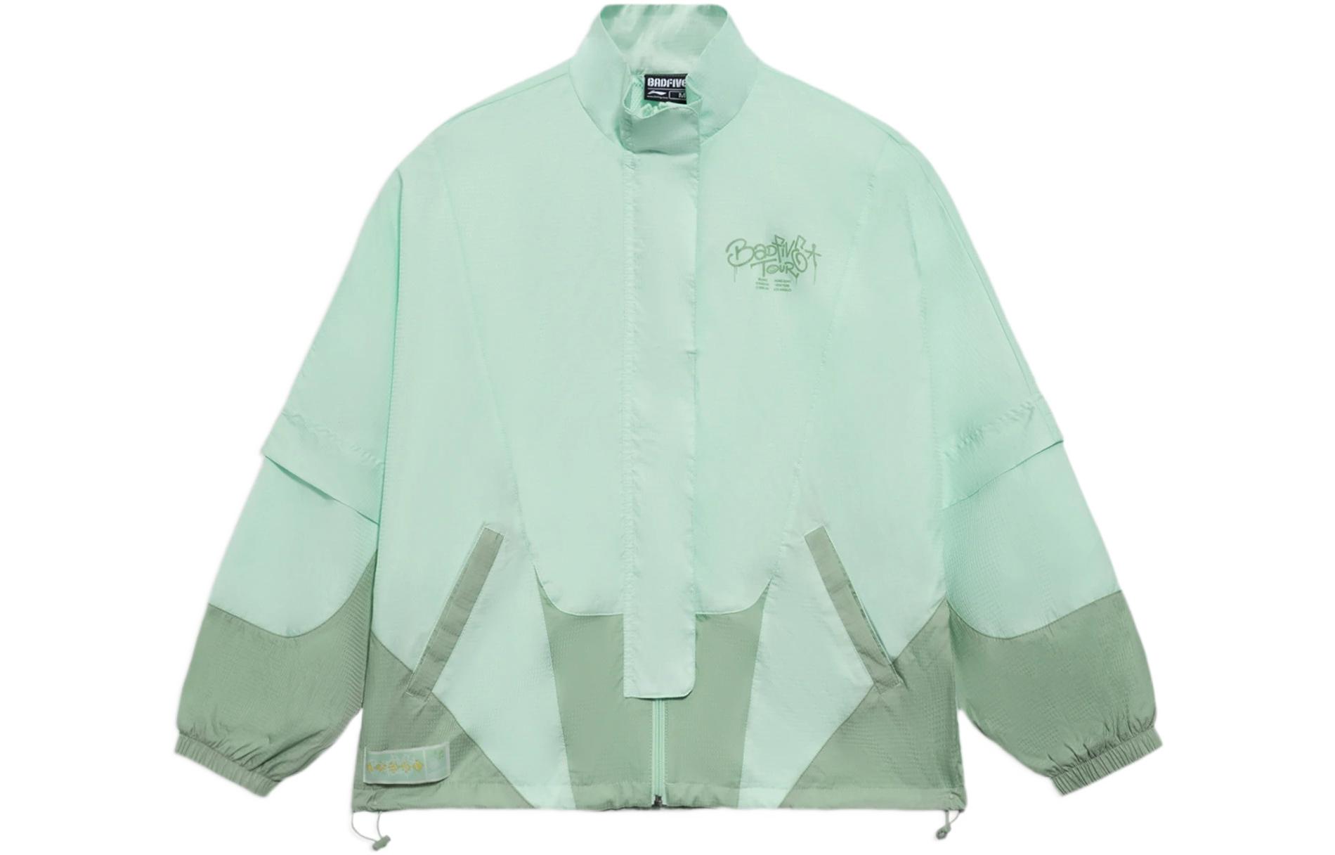 Li Ning BADFIVE Trench Coat Women s Water Wave Green AFDS356-2 XL