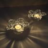 A Single Piece of Stylish Transparent Crystal Glass Candle Holder a Timeless Desktop Ornament Ideal for Homes Celebrations