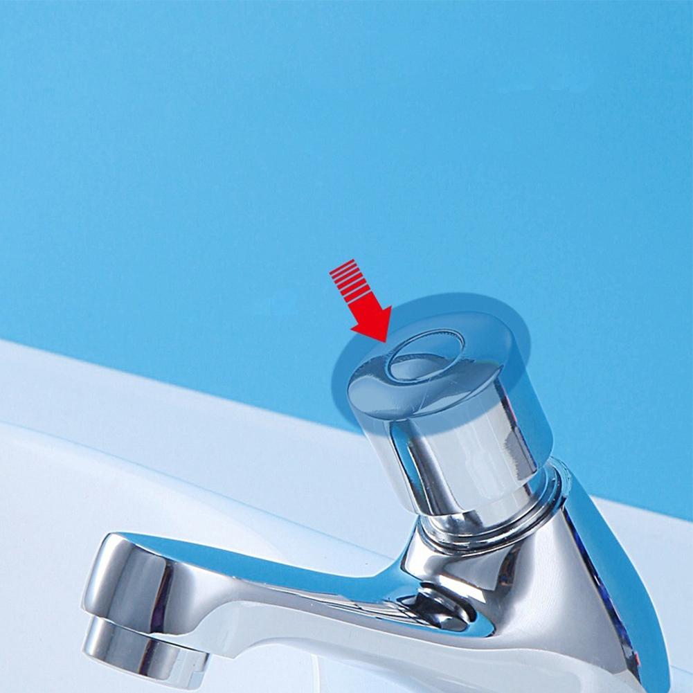 1 Pcs Public Bathroom Time Delay Chrome Plated Self Closing Water Saving Home Bathroom Faucet Accessories