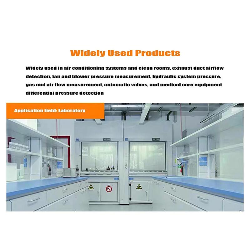 Digital Air Pressure Gauge HT-1890 Gas Manometer Dual Port Data Hold Meter For HVAC Gas Testing Applications