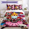 Horror Clown Circus 3pcs Bedding Set Duvet Cover Closure Includes 1 Duvet Cover & 2 Pillowcases for All Seasons Bedroom Home Dorm Decor