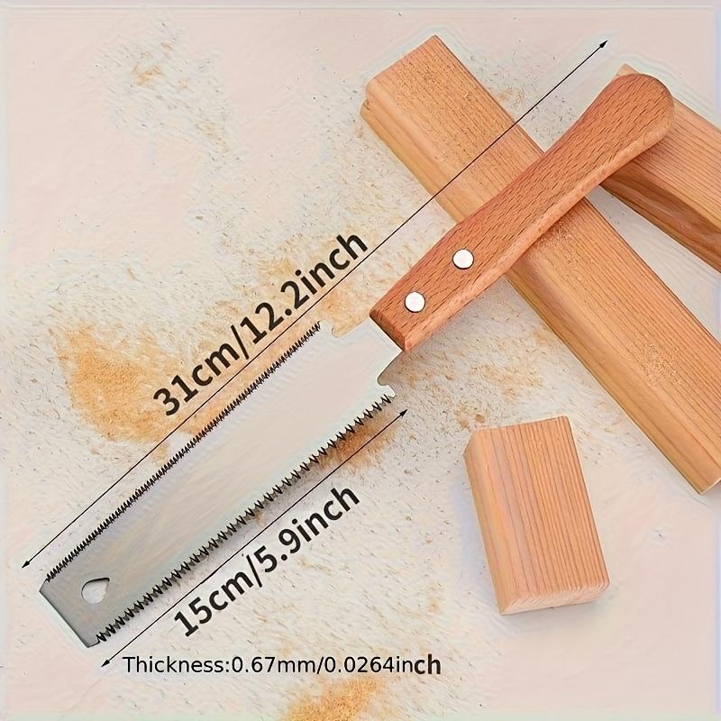 Japanese Handsaw with Flexible Metal Blades - Precision Woodworking Tool for Smooth Cutting, Ergonomic Wood Handle, Manual Operation